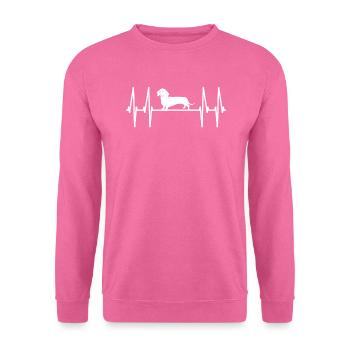 Chien teckel Propriétaire de chien Gechenkidee - Sweat-shirt Unisexe - rose - Devant