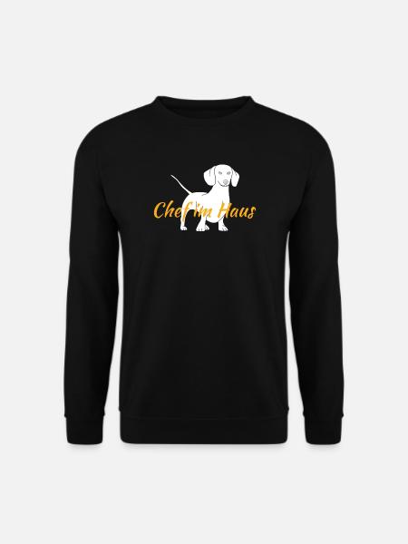 Hund Dackel Hundebesitzer Geschenkidee - Unisex Pullover - Schwarz