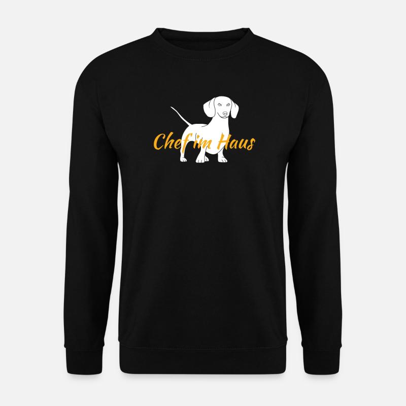 Hund Dackel Hundebesitzer Geschenkidee - Unisex Pullover - Schwarz