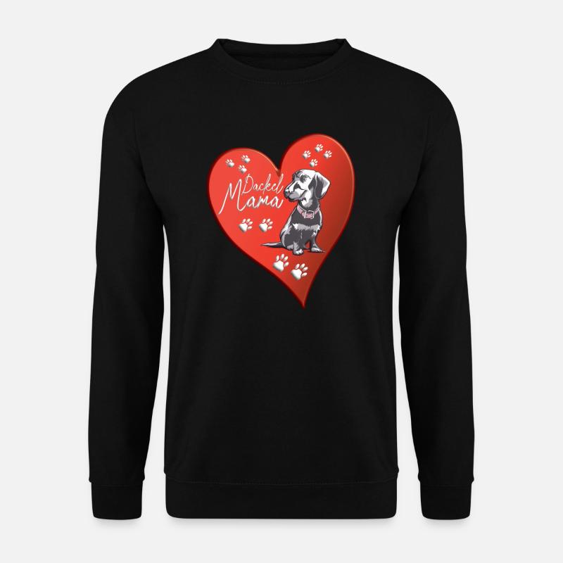 Hund Dackel Hundebesitzer Geschenkidee - Unisex Pullover - Schwarz
