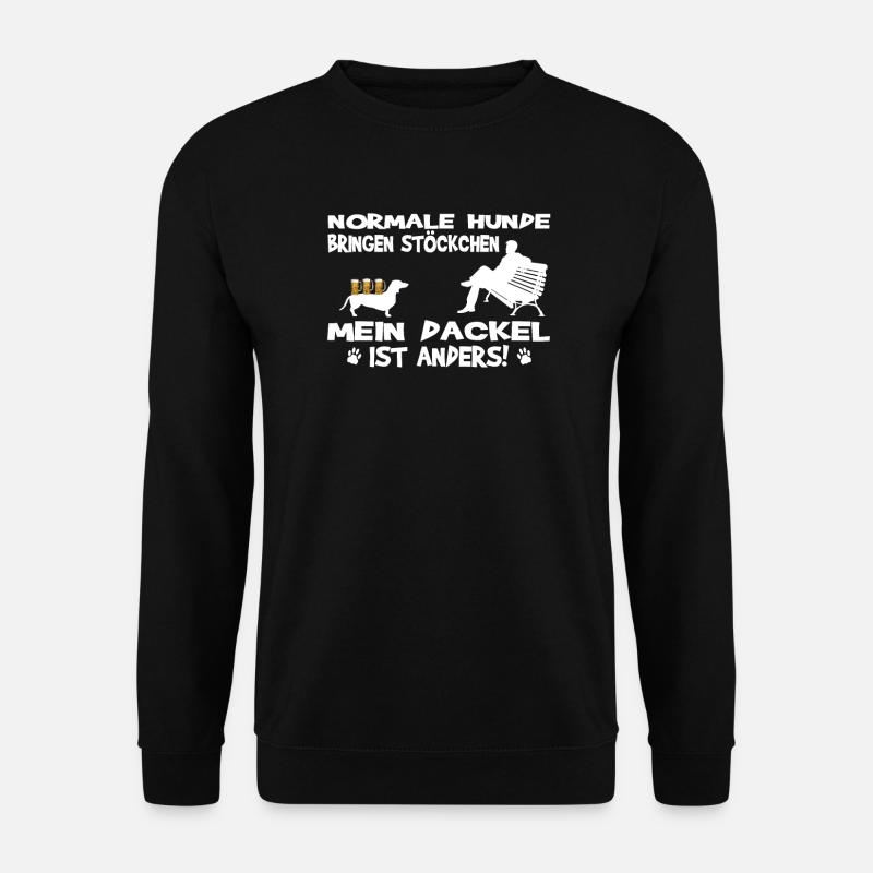 Hund Dackel Hundebesitzer Geschenkidee - Unisex Pullover - Schwarz