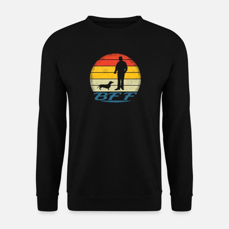 Hund Dackel Hundebesitzer Geschenkidee - Unisex Pullover - Schwarz
