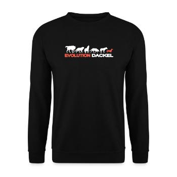 Hunderasse Dackel für Hundeliebhaber - Unisex Pullover - Schwarz - Vorne - Alina (178cm) & Michal (187cm)