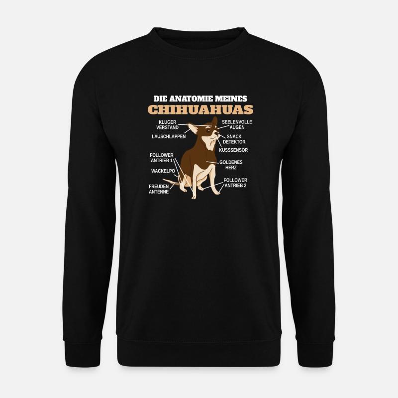 Hund Chihuahua Hundebesitzer Gechenkidee - Unisex Pullover - Schwarz