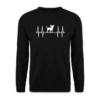 Chien Chihuahua Propriétaire de chien Gechenkidee - Sweat-shirt Unisexe - noir - Devant - Alina (178cm) & Michal (187cm)