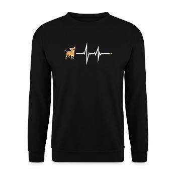 Chien Chihuahua Propriétaire de chien Gechenkidee - Sweat-shirt Unisexe - noir - Devant - Alina (178cm) & Michal (187cm)
