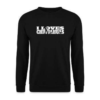 Chien Chihuahua Propriétaire de chien Gechenkidee - Sweat-shirt Unisexe - noir - Devant - Alina (178cm) & Michal (187cm)