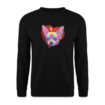 Chien Chihuahua Propriétaire de chien Gechenkidee - Sweat-shirt Unisexe - noir - Devant - Alina (178cm) & Michal (187cm)