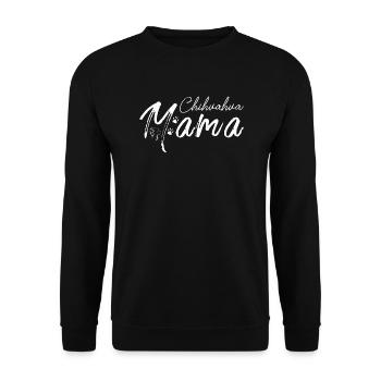 Hund Chihuahua Hundebesitzer Gechenkidee - Unisex Pullover - Schwarz - Vorne - Alina (178cm) & Michal (187cm)