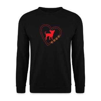Chien Chihuahua Propriétaire de chien Gechenkidee - Sweat-shirt Unisexe - noir - Devant - Alina (178cm) & Michal (187cm)