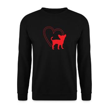 Chien Chihuahua Propriétaire de chien Gechenkidee - Sweat-shirt Unisexe - noir - Devant - Alina (178cm) & Michal (187cm)