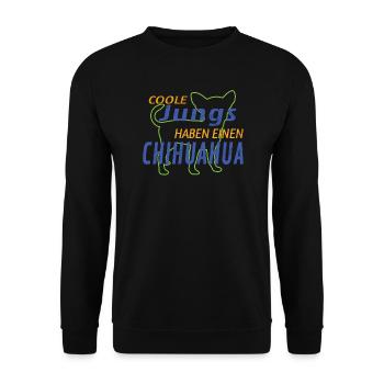 Chien Chihuahua Propriétaire de chien Gechenkidee - Sweat-shirt Unisexe - noir - Devant - Alina (178cm) & Michal (187cm)