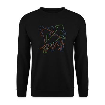 Chien Chihuahua Propriétaire de chien Gechenkidee - Sweat-shirt Unisexe - noir - Devant - Alina (178cm) & Michal (187cm)