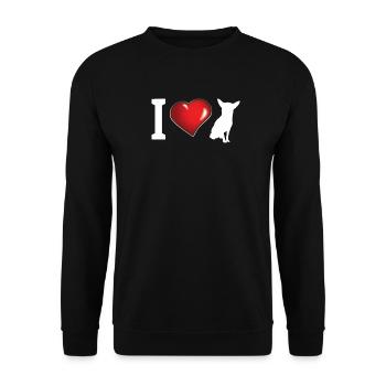 Chien Chihuahua Propriétaire de chien Gechenkidee - Sweat-shirt Unisexe - noir - Devant - Alina (178cm) & Michal (187cm)