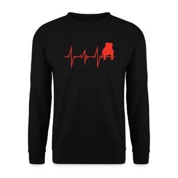 Chien Bulldog Dog Propriétaire Gechenkidee - Sweat-shirt Unisexe - noir - Devant - Alina (178cm) & Michal (187cm)