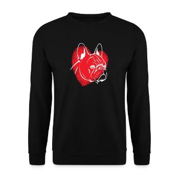 Chien Bulldog Dog Propriétaire Gechenkidee - Sweat-shirt Unisexe - noir - Devant - Alina (178cm) & Michal (187cm)
