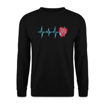 Chien Bulldog Dog Propriétaire Gechenkidee - Sweat-shirt Unisexe - noir - Devant - Alina (178cm) & Michal (187cm)