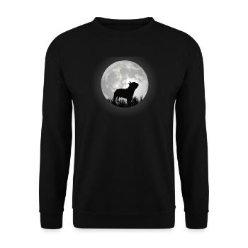 Chien Bulldog Dog Propriétaire Gechenkidee - Sweat-shirt Unisexe - noir - Devant - Alina (178cm) & Michal (187cm)