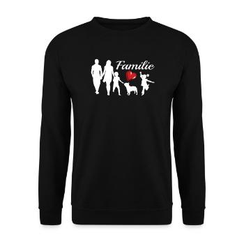 Hund Bulldogge Hundebesitzer Gechenkidee - Unisex Pullover - Schwarz - Vorne - Alina (178cm) & Michal (187cm)