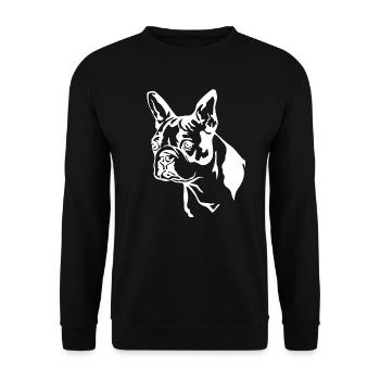 Chien Bulldog Dog Propriétaire Gechenkidee - Sweat-shirt Unisexe - noir - Devant - Alina (178cm) & Michal (187cm)