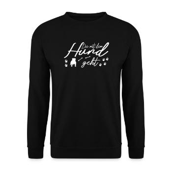 Chien Bulldog Dog Propriétaire Gechenkidee - Sweat-shirt Unisexe - noir - Devant - Alina (178cm) & Michal (187cm)