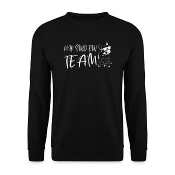 Chien Bulldog Dog Propriétaire Gechenkidee - Sweat-shirt Unisexe - noir - Devant - Alina (178cm) & Michal (187cm)