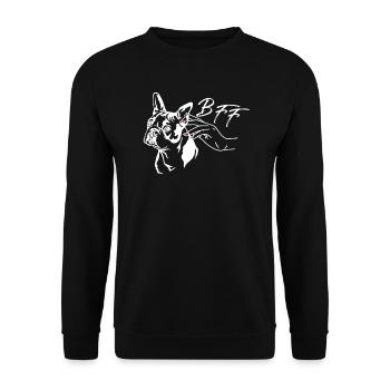 Chien Bulldog Dog Propriétaire Gechenkidee - Sweat-shirt Unisexe - noir - Devant - Alina (178cm) & Michal (187cm)