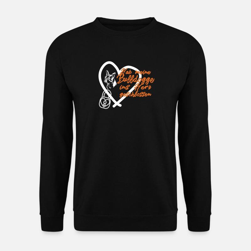 Hund Bulldogge Hundebesitzer Gechenkidee - Unisex Pullover - Schwarz