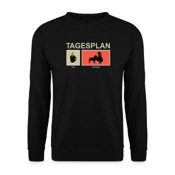 Hund Bulldogge Hundebesitzer Gechenkidee - Unisex Pullover - Schwarz - Vorne - Alina (178cm) & Michal (187cm)