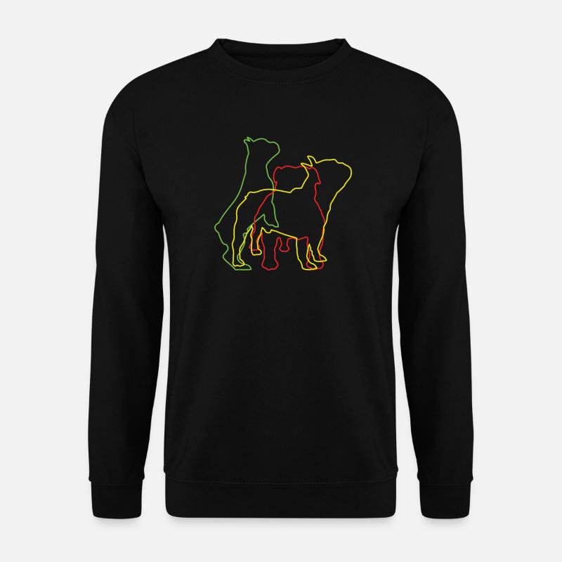 Hund Bulldogge Hundebesitzer Gechenkidee - Unisex Pullover - Schwarz
