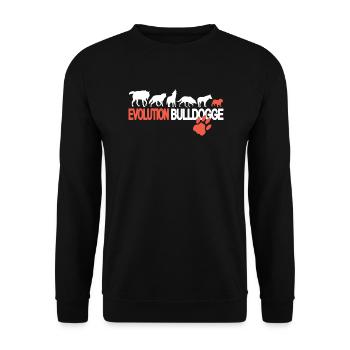Hund Bulldogge Hundebesitzer Gechenkidee - Unisex Pullover - Schwarz - Vorne - Alina (178cm) & Michal (187cm)