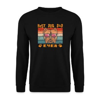 Chien Bulldog Dog Propriétaire Gechenkidee - Sweat-shirt Unisexe - noir - Devant - Alina (178cm) & Michal (187cm)