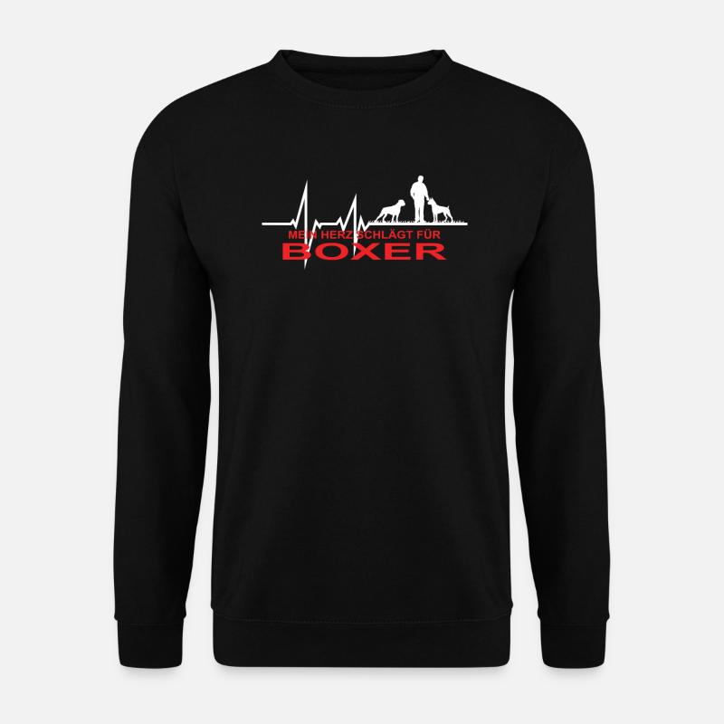 Hund Boxer Hundebesitzer Geschenkidee - Unisex Pullover - Schwarz
