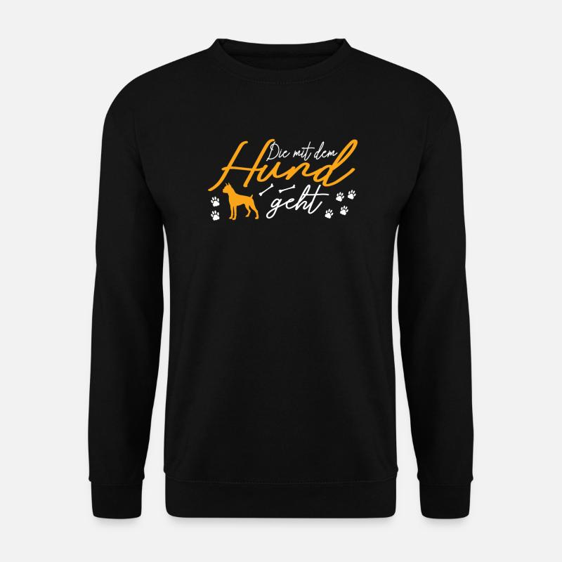 Hund Boxer Hundebesitzer Geschenkidee - Unisex Pullover - Schwarz