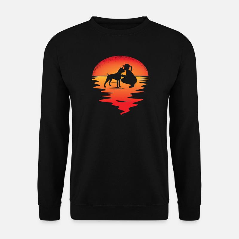 Hund Boxer Hundebesitzer Geschenkidee - Unisex Pullover - Schwarz