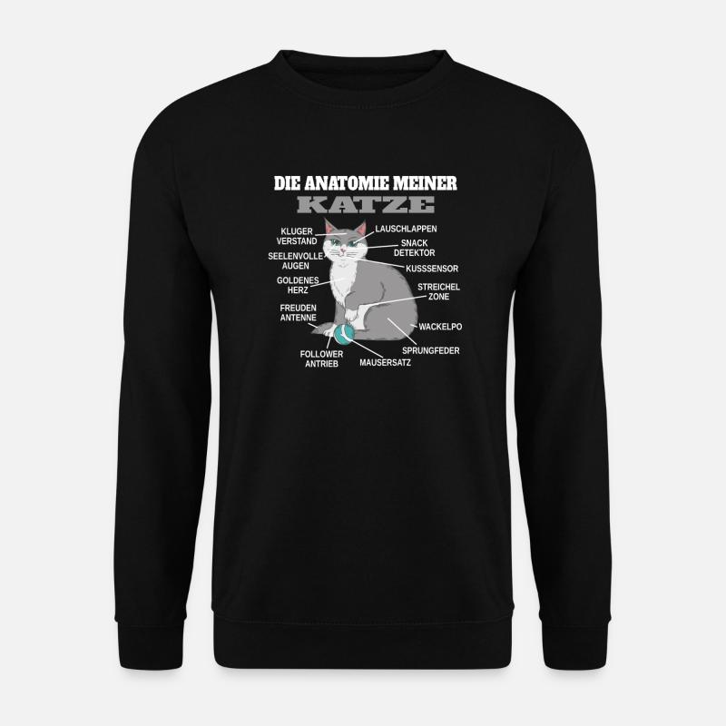 Katzenfreund, Katzenzubehör Geschenk - Unisex Pullover - Schwarz