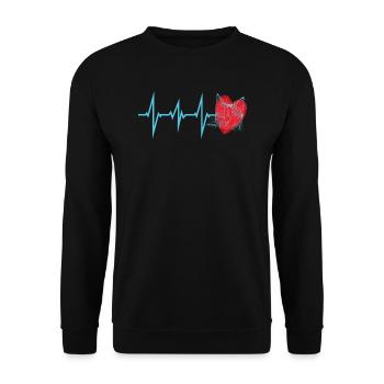 Cat Friend, Cat Accessories Gift - Unisex Sweatshirt - black - Front - Alina (178cm) & Michal (187cm)