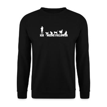Cat Friend, Cat Accessories Gift - Unisex Sweatshirt - black - Front - Alina (178cm) & Michal (187cm)