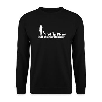 Cat Friend, Cat Accessories Gift - Unisex Sweatshirt - black - Front - Alina (178cm) & Michal (187cm)