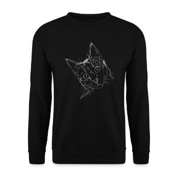 Cat Friend, Cadeau d’accessoires pour chat - Sweat-shirt Unisexe - noir - Devant - Alina (178cm) & Michal (187cm)