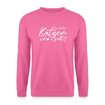 Katzenfreund, Katzenzubehör Geschenk - Unisex Pullover - Pink - Vorne