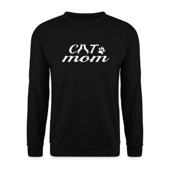 Cat Friend, Cat Accessories Gift - Unisex Sweatshirt - black - Front - Alina (178cm) & Michal (187cm)