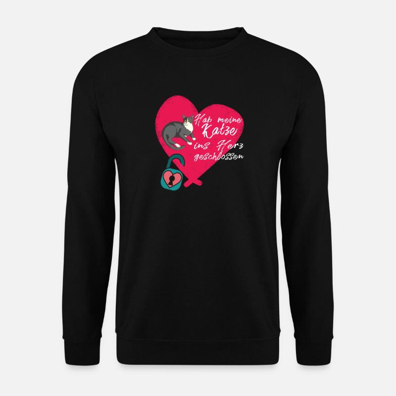 Katzenfreund, Katzenzubehör Geschenk - Unisex Pullover - Schwarz