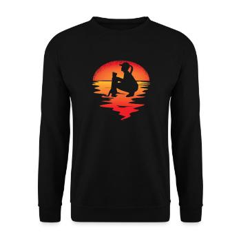 Cat Friend, Cadeau d’accessoires pour chat - Sweat-shirt Unisexe - noir - Devant - Alina (178cm) & Michal (187cm)
