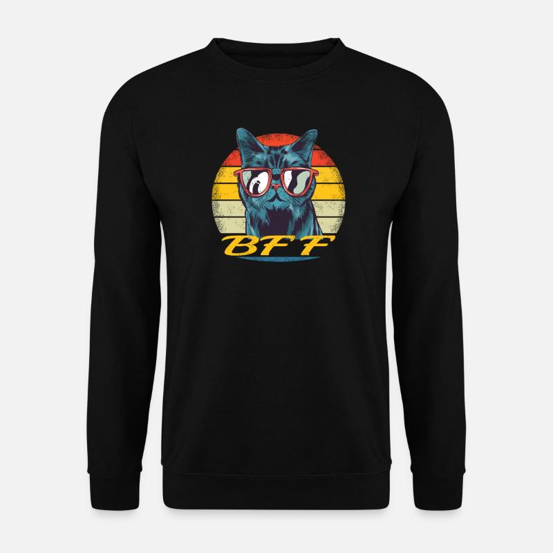 Katzenfreund, Katzenzubehör Geschenk - Unisex Pullover - Schwarz