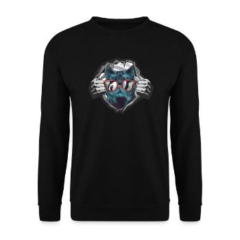Cat Friend, Cadeau d’accessoires pour chat - Sweat-shirt Unisexe - noir - Devant - Alina (178cm) & Michal (187cm)