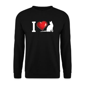 Cat Friend, Cadeau d’accessoires pour chat - Sweat-shirt Unisexe - noir - Devant - Alina (178cm) & Michal (187cm)