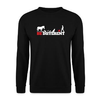 Amoureux des chats, cadeau accessoire chat - Sweat-shirt Unisexe - noir - Devant - Alina (178cm) & Michal (187cm)