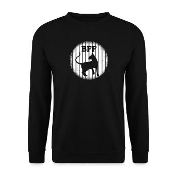 Cat lover, cat accessory gift - Unisex Sweatshirt - black - Front - Alina (178cm) & Michal (187cm)