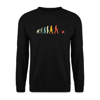 Cat lover, cat accessory gift - Unisex Sweatshirt - black - Front - Alina (178cm) & Michal (187cm)